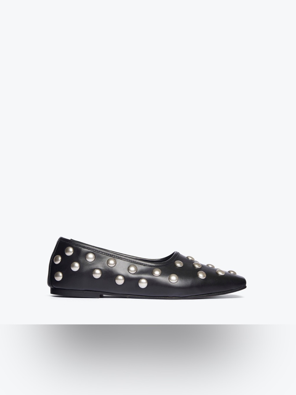 Frēda Salvador JESSIE BALLET FLAT Black Calf with Studs Size 6